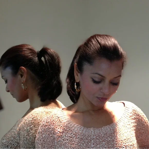 Scoop NYC Loose-Knit Cashmere/Silk Peach/Blush Sweater or Dress.Size Small. GUC. - Picture 8 of 14